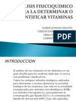 Analisis Fisicoquimico para La Determinar o Cuantificar Vitaminas