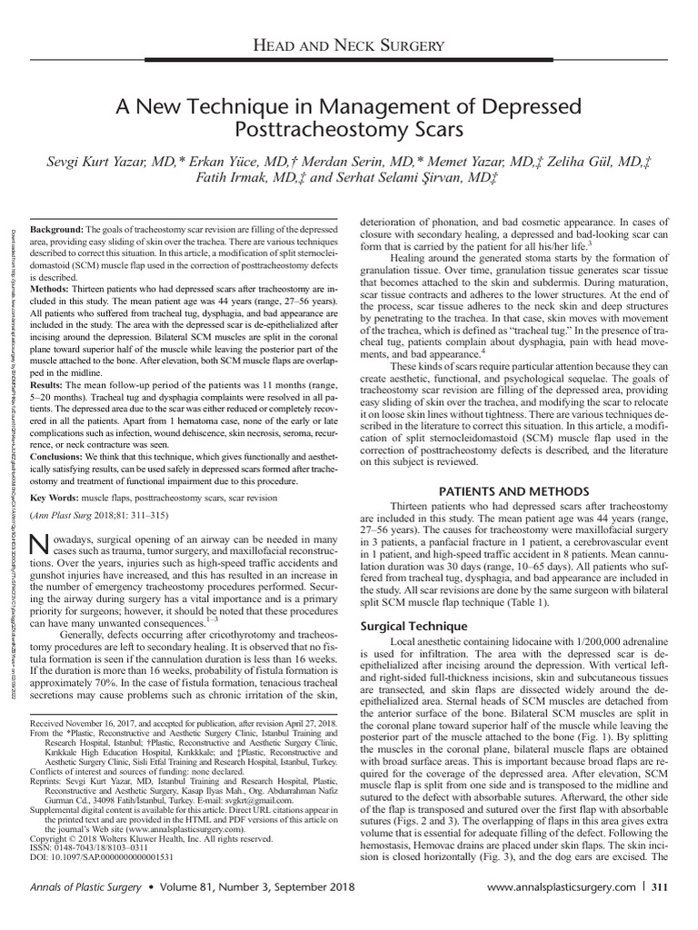 Correction Tracheostomy Scar 4 | PDF | Surgery | Scar