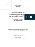 Market Solutions for  Conjunctive Management of  Surface and Ground Water