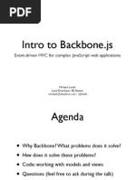 Intro To Backbone - JS: Event-Driven MVC For Complex Javascript Web Applications