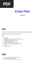 OSCE Knee Examination Checklist | PDF | Knee | Joints