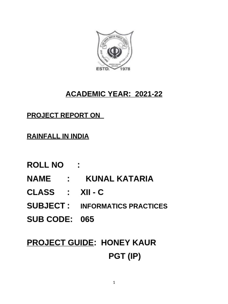 Rainfall in India | PDF | Python (Programming Language) | Computer Program