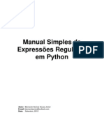 Manual Simples Expressões Regulares Python