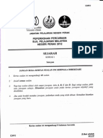 Trial Perak Sejarah Kertas 1 2012