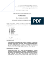 Convocatoria Congreso Psicoanalisis 2011