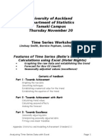 University of Auckland Department of Statistics Tamaki Campus Thursday November 20