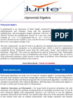 Polynomial Algebra
