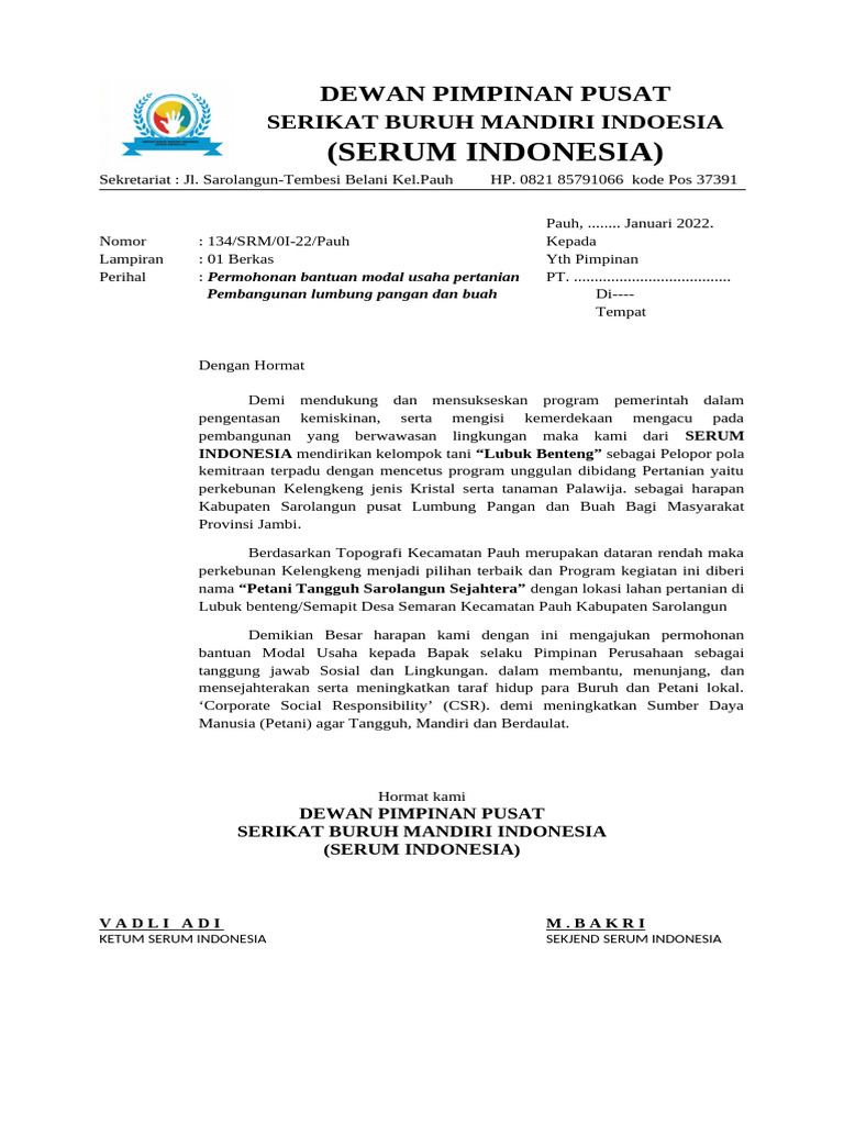 Proposal Serum Indonesia | PDF