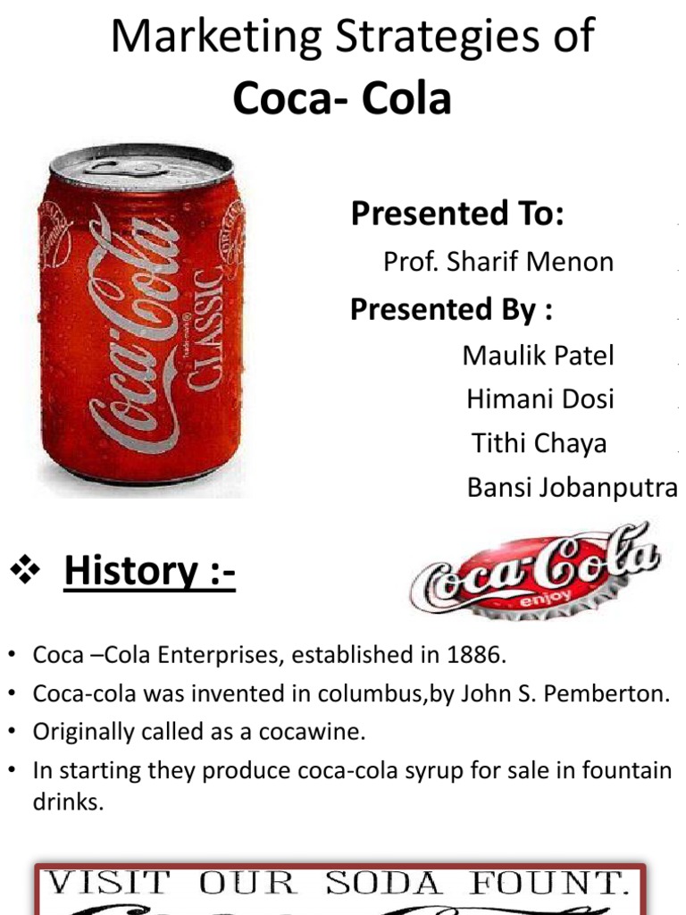Coca-Cola Marketing Strategies Overview | PDF | Coca Cola | Cola