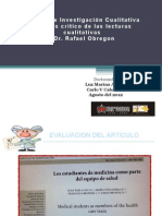 ¿Como analizar un estudio cualitativo en el área de la salud?  Ejemplo