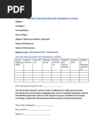Consignment Security Declaration Form | PDF