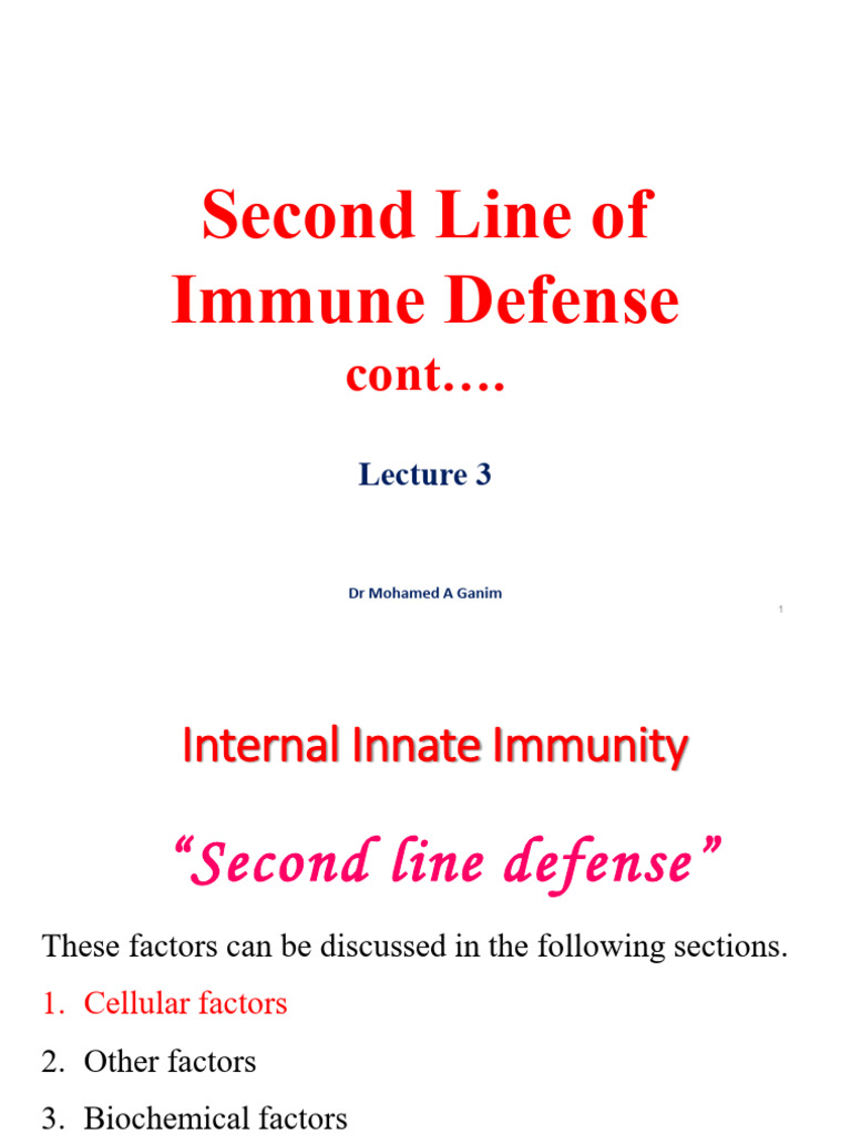 Second Line of Defense | PDF | Complement System | Interferon