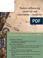 Factors influencing creativity and innovation--- creativity