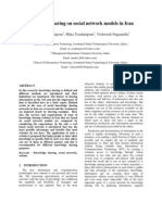 Knowledge Sharing on Social Network Models in Iran