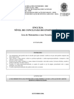 ENCCEJA - Prova de Matemática e suas Tecnologias