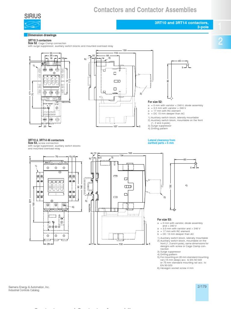 Contactor Sirius 3RT Relay Ac Power Plugs And Sockets