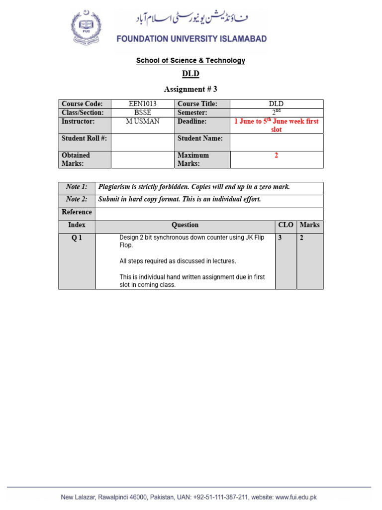 Asg 3 DLD Counter | PDF
