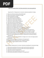 Electrical Measurement and Instrumentation Viva