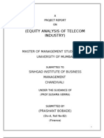 Equity Analysis of Telecom Industry