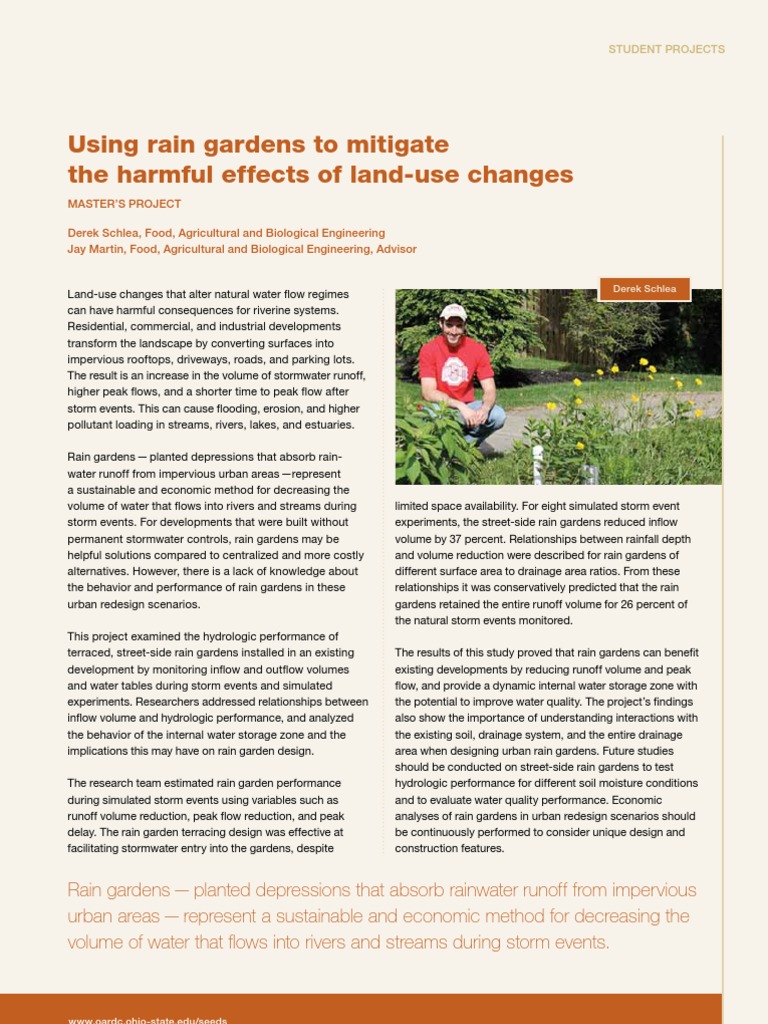 Rain Gardens: Mitigating Urban Runoff | PDF | Surface Runoff | Stormwater