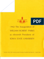 Installation Program for President William Robert Parks, president of Iowa State University, 1966