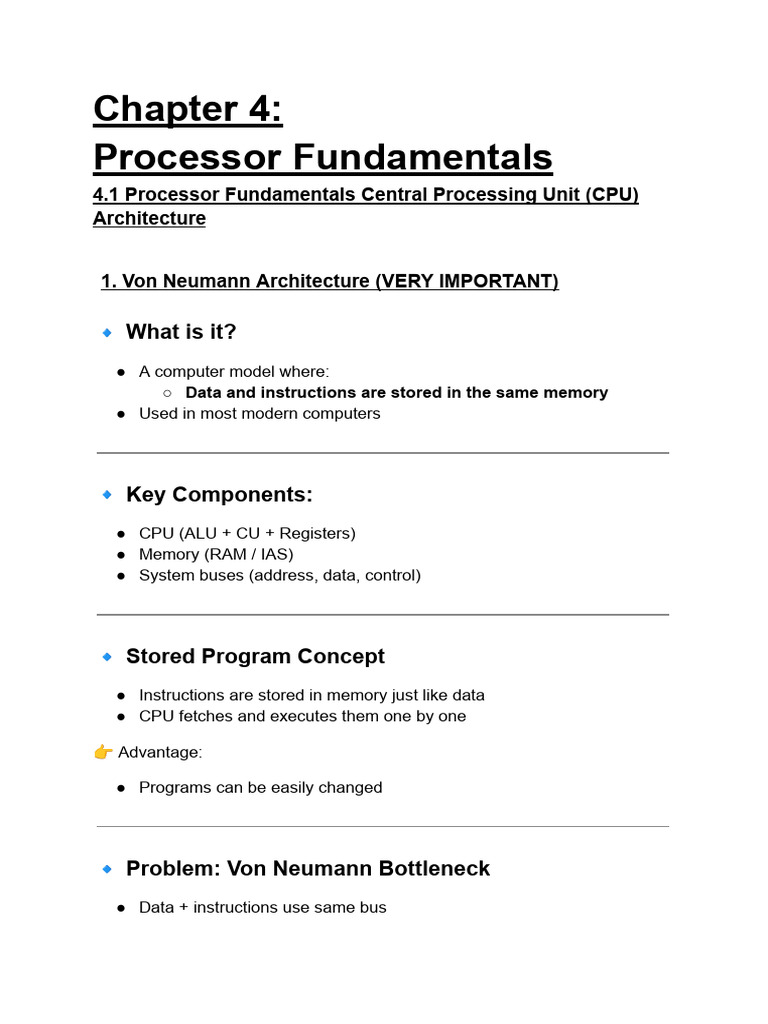 Chapter 4 - Processor Fundamentals | PDF | Central Processing Unit | Hdmi