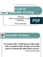 The Craft of Scientific Writing