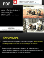 AULA - exodo rural - urbanização