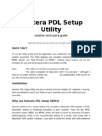 Kyocera PDL Setup Utility: Readme and User's Guide