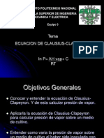 Ecuacion de Clausiiusclapeyron