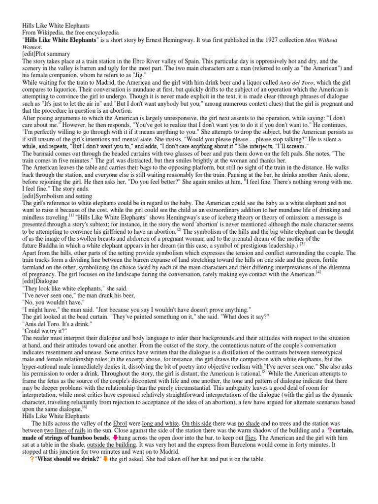 Hills like white elephants research paper picture