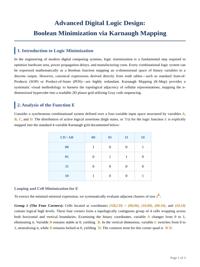 Karnaugh Map Optimization | PDF | Mathematics | Mathematical Logic