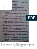 Civil Engineering-Buliding Construction Diiploma Question Paper Delhi Polytechnics