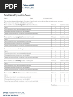 Total Nasal Symptom Score Questionnaire | PDF | Clinical Medicine ...