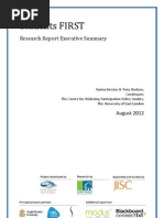 Students FIRST Research Report Executive Summary Final August 2012