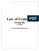 Law of Evidence Exam Notes