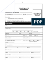 National Logistic Cell Application Form