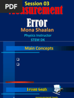 Meniscus and Parallax Error in Measurements | PDF | Physical Sciences