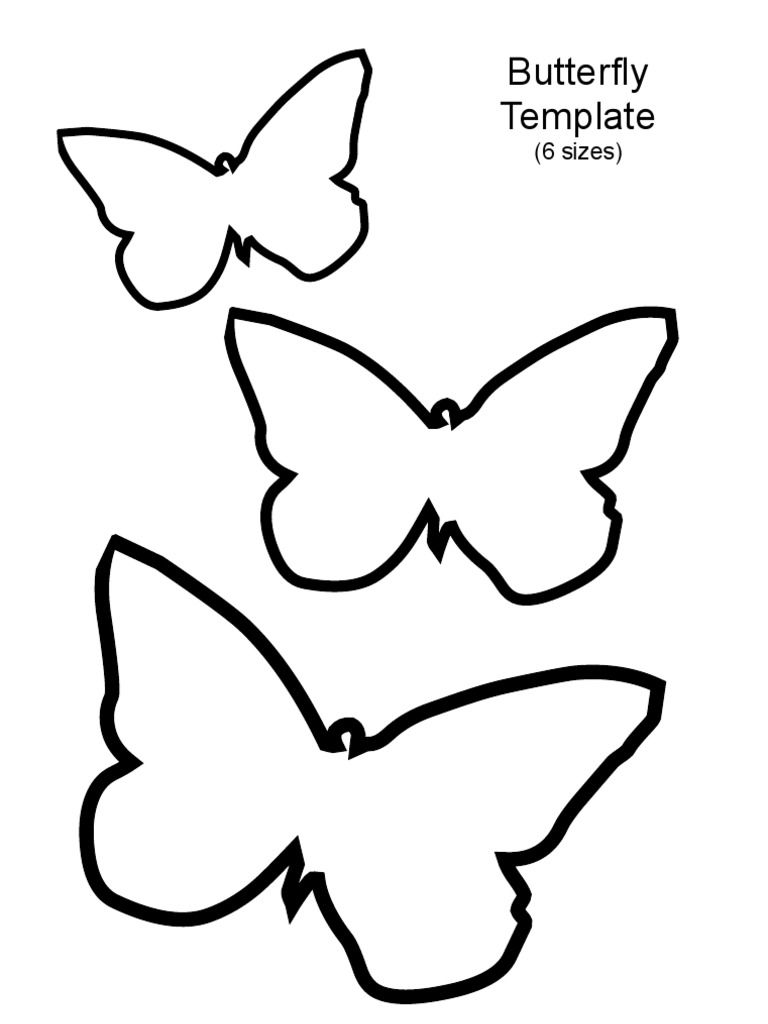 Butterfly Template Multiple Sizes | PDF | Wellness