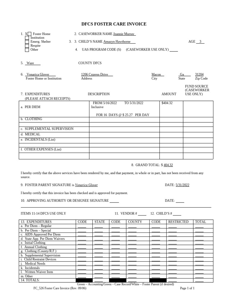Invoice Form 2 | PDF | Per Diem | Chess