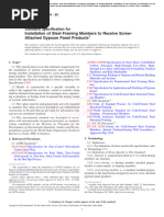 ASTM C645-14 Nonstructural Steel Framing | PDF | Drywall | Building ...