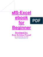 MS Excel Ebook For Beginner