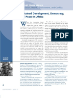 Sustained Development, Democracy, and Peace in Africa