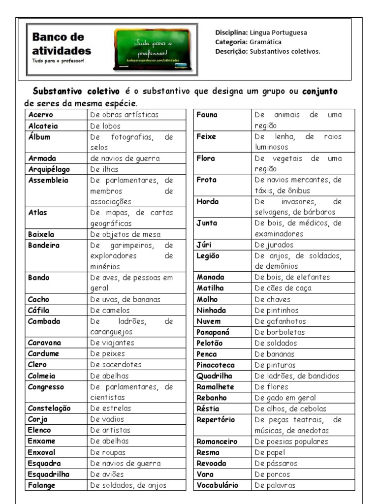 Substantivos Coletivos | PDF