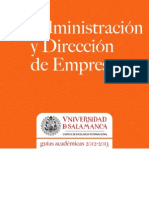 Grado en Administracion y Direccion de Empresas 2012-2013
