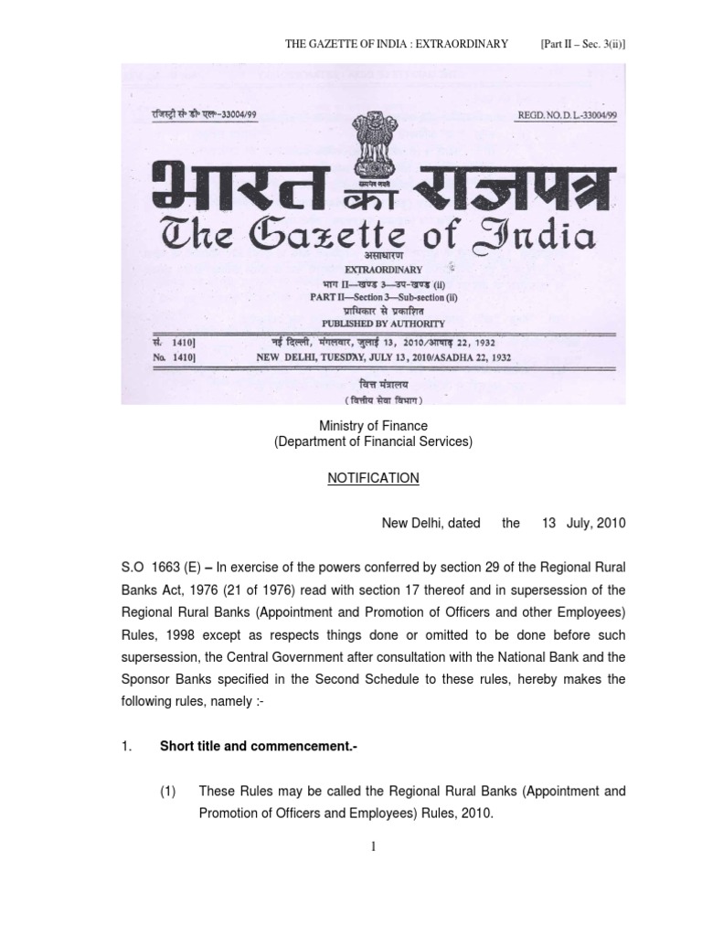 The gazette of india extraordinary part ii sec 3 ii 