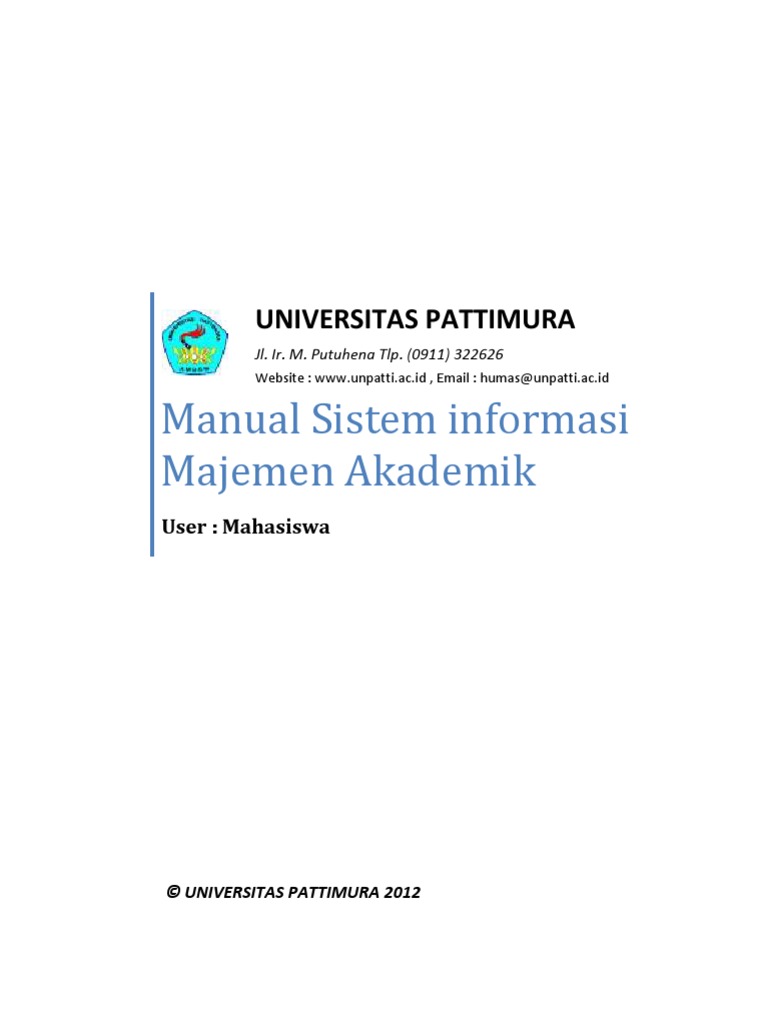 Manual SIMAK Untuk Mahaisiswa Universitas Pattimura | PDF