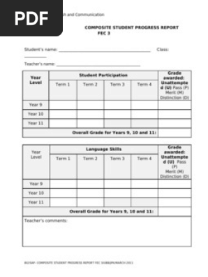fec 3 sap composite student progress report