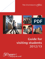 Guide For Visiting Students 2012-13