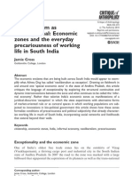 Neoliberalism As Unexceptional: Economic Zones and The Everyday Precariousness of Working Life in South India